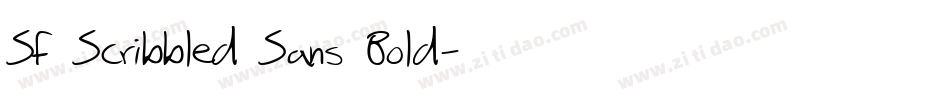 SF Scribbled Sans Bold字体转换